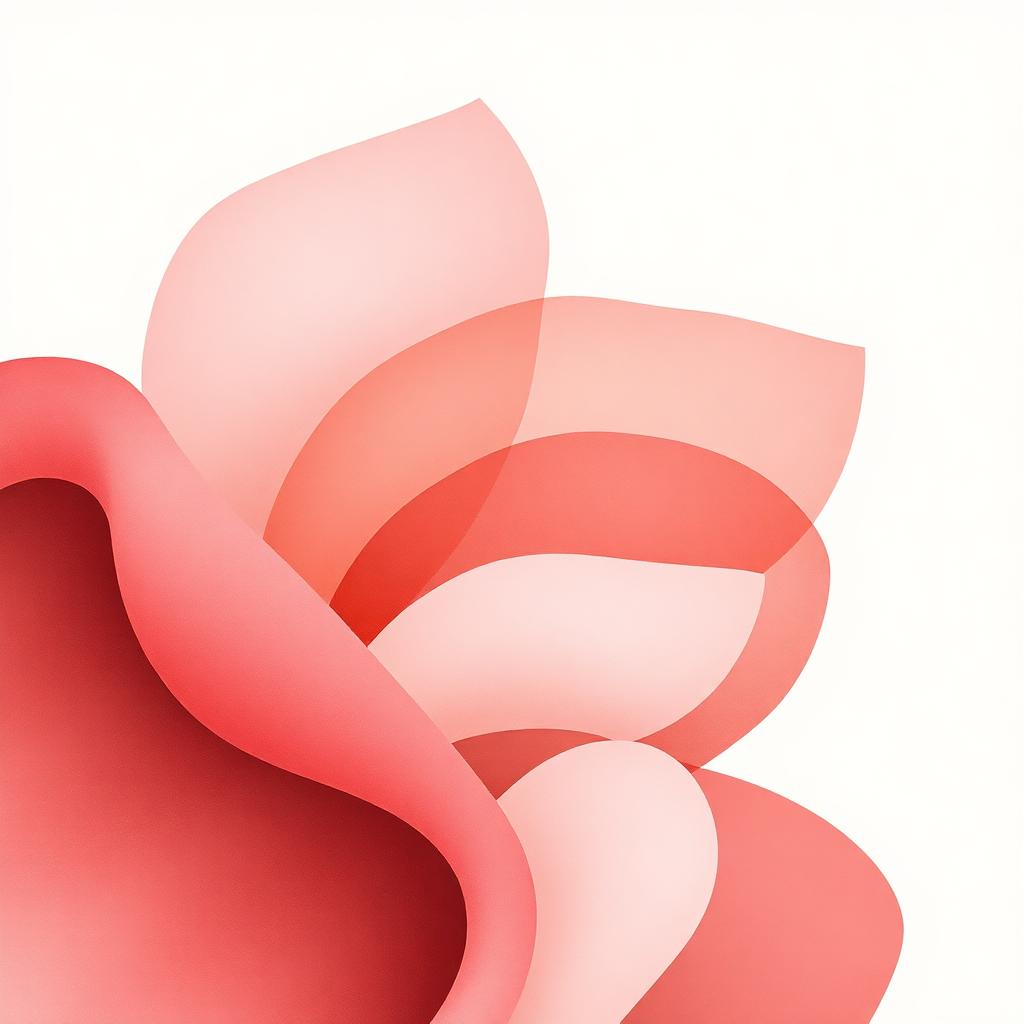 Abstract dusty rose and mauve organic shapes
